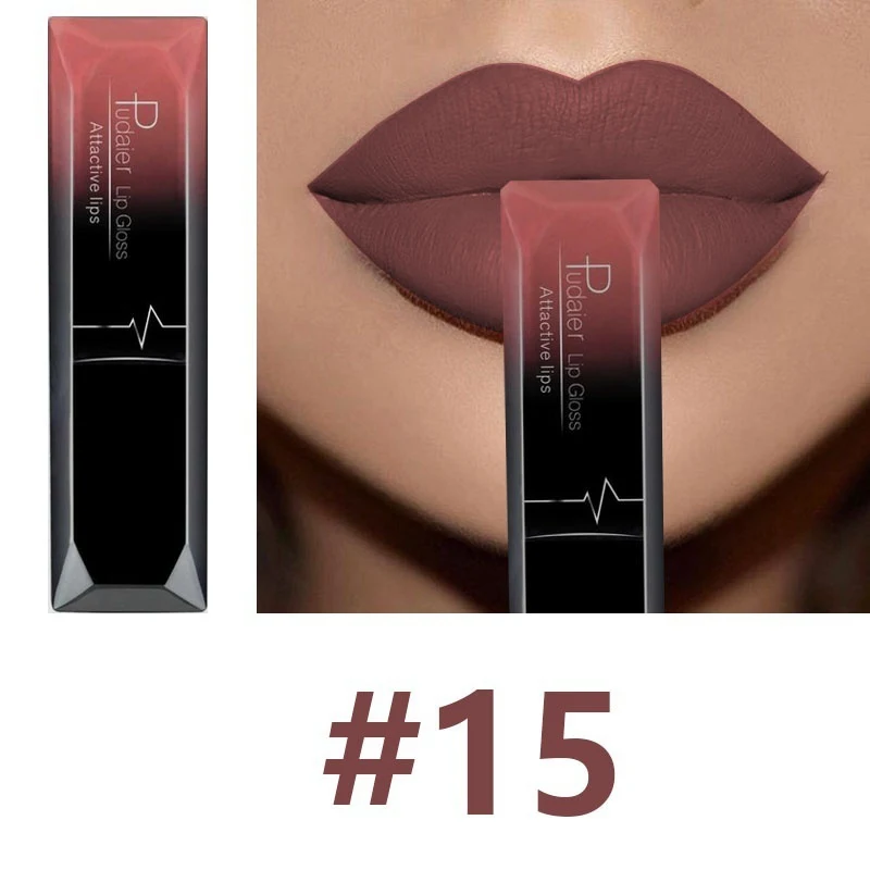 Matte lipgloss voor zachte lippen en intense kleur. Langdurige lipstick-effect. Perfecte make-up voor stijlvolle looks.