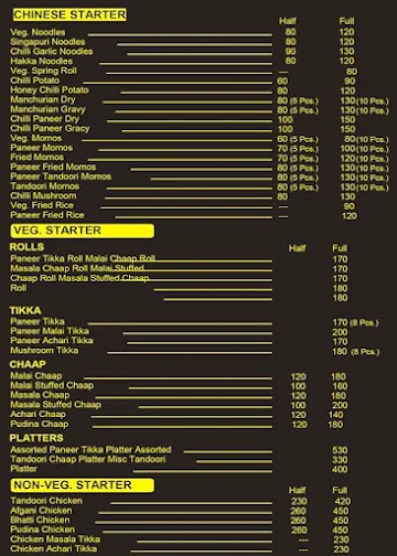 Sam's Kitchen N Curries menu 