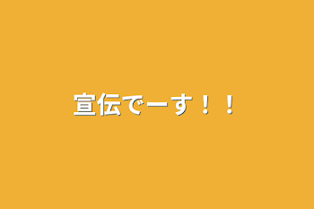 宣伝でーす！！