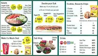 Subway menu 2