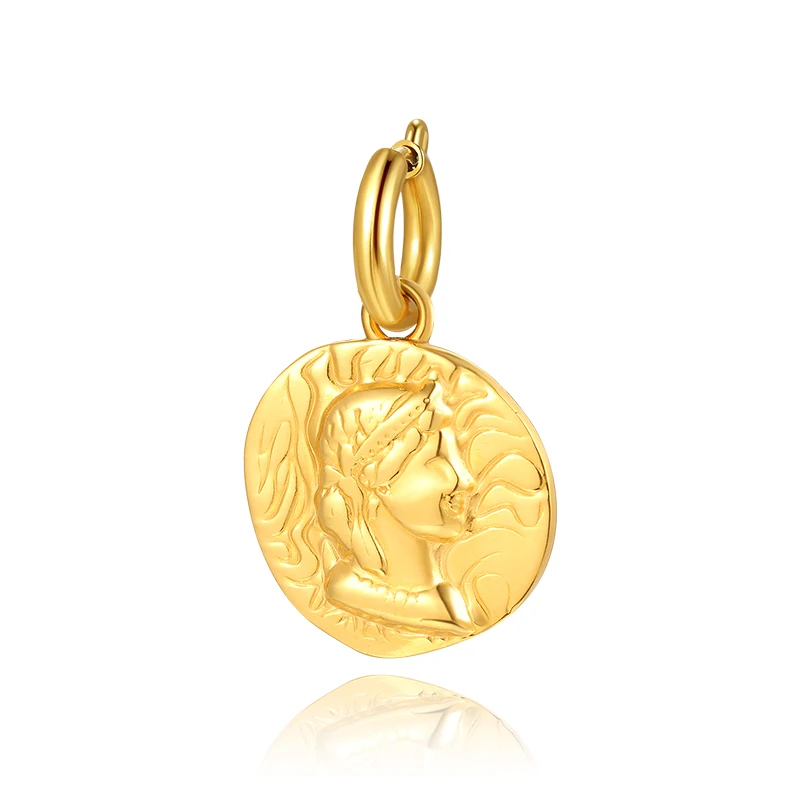 Colar de moedas de ouro feminino, luxo leve, nicho, pingente com fivela ao vivo, um toque de sofisticação e elegância.