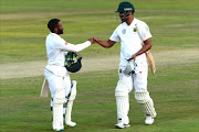 Temba Bavuma and Vernon Philander of the Proteas during day 3 of the 2nd Sunfoil International Test match between South Africa and New Zealand at SuperSport Park on August 29, 2016 in Pretoria, South Africa. (Photo by Lee Warren/Gallo Images)