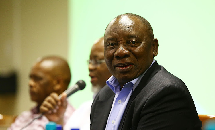 ANC President Cyril Ramaphosa on day one of the two day ANC NEC lekgotla in Irene.