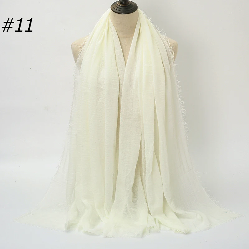 Title 4, Écharpe châle longue froissée unie pour femme a...