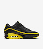 air max 90 undefeated black opti yellow