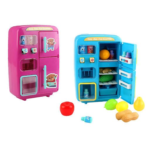 Title 2, Kids Kitchen Refrigerator Toy Fridge Playset W...