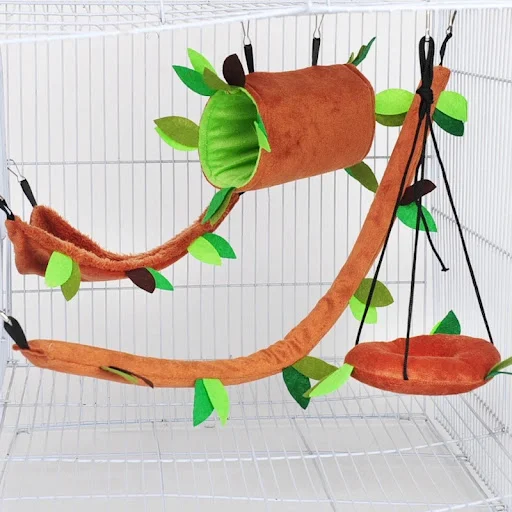 Plush Hammock Hamster Hammock for Rats Rodent Warm Cute Small Animal Assessories Guinea Pig Ferret Squirrel Nests Pets S