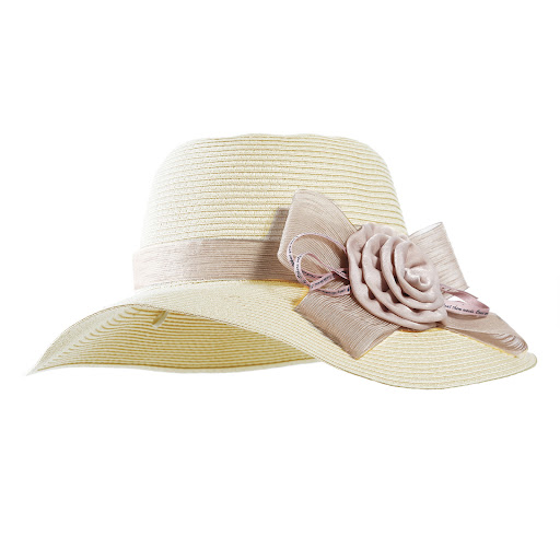 Title 1, Fake Straw Wide-brimmed Elegant Bow Flower