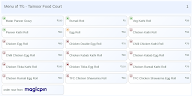 Tfc - Taimoor Food Court menu 1