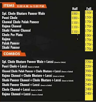 Nagpal's Chole Bhature menu 2