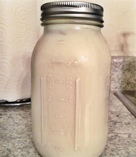 Sweet cream in a mason jar.