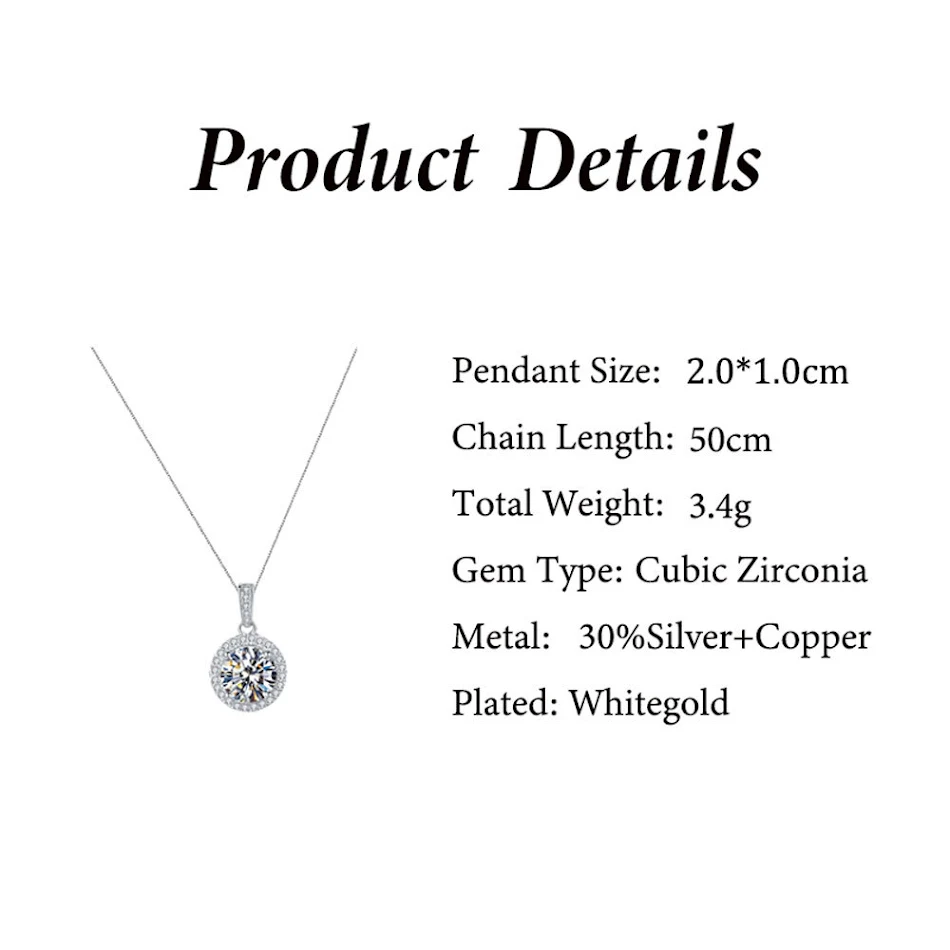 Colar de noite de lua cheia feminino, pingente redondo simples com micro diamantes, design elegante e sofisticado.