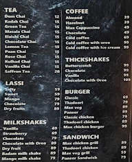 Tea Max Cafe menu 1