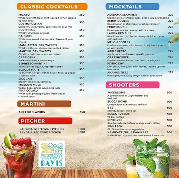 Bay 15 menu 