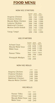 Ahmer’s Dastarkhwan menu 2