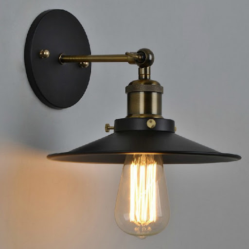Title 1, Creative Wrought Iron Retro Wall Lamp for Bedro...