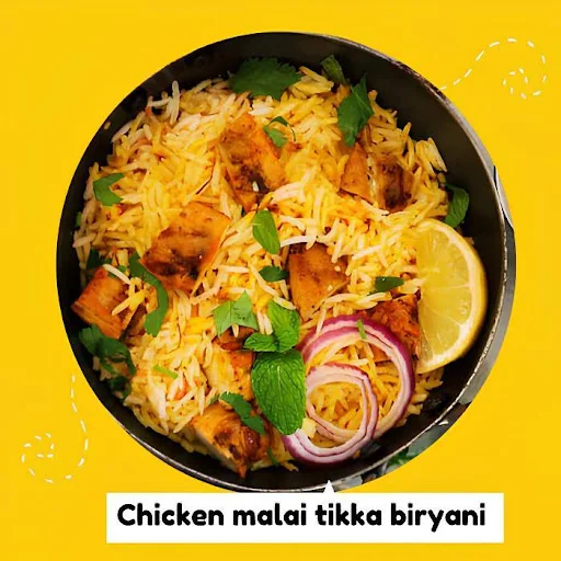 Chicken Malai Tikka Dum Biryani