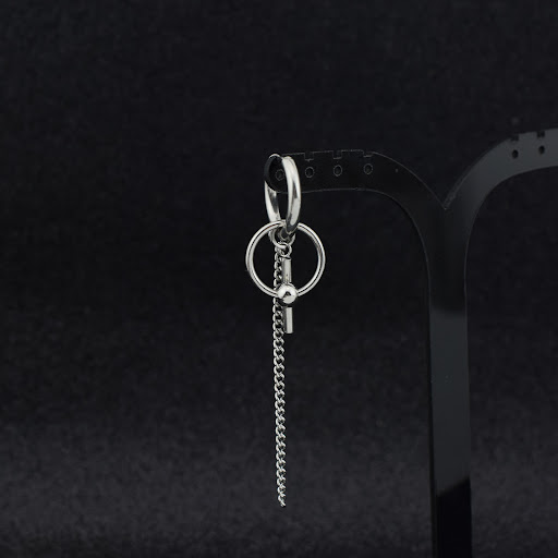Title 5, Ring Long Chain Earrings Cold Niche Personality...
