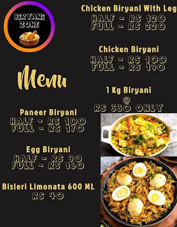 The Biryani Point menu 