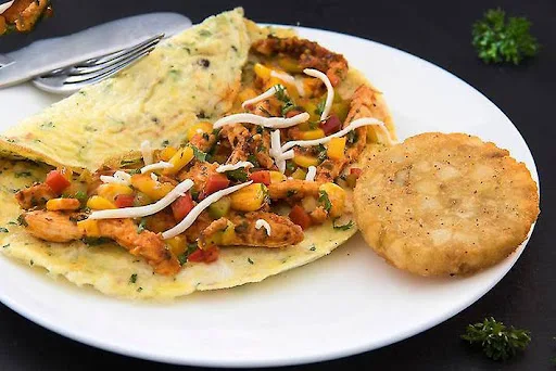 Tex Mex Meaty Omelette