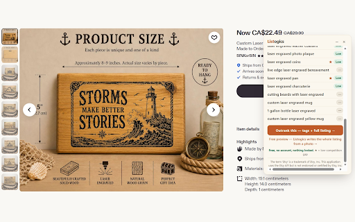 Listogics — Etsy SEO, Tags & Keyword Tool screenshot 3