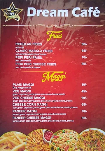 Dream Cafe Bhukum menu 