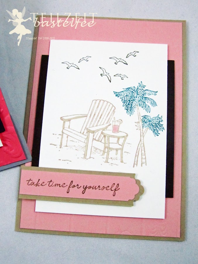 Stampin' UP! - Inkspire_me, Sketch Challenge, Flamingo, Seaside View, Do the Impossible, Relax