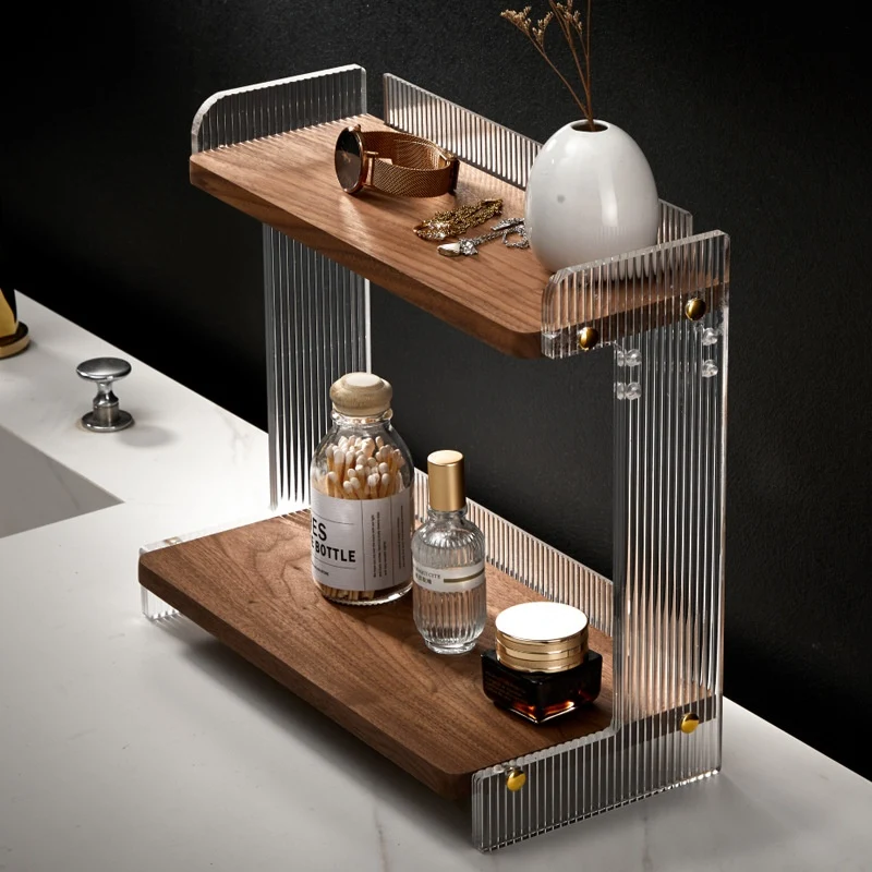 Mensola in acrilico per il bagno. Organizza i tuoi cosmetici e prodotti per l'igiene personale in modo pratico ed elegante.