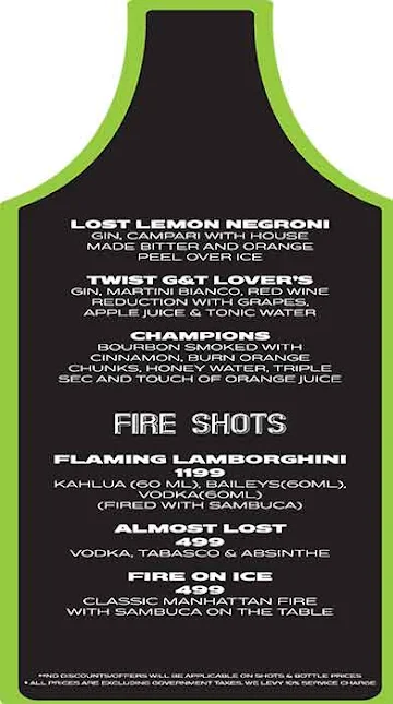 Lost Lemons menu 