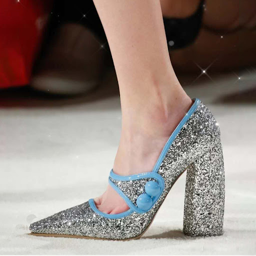 Title 3, Womens Catwalk Style French Pointed Toe Silver...
