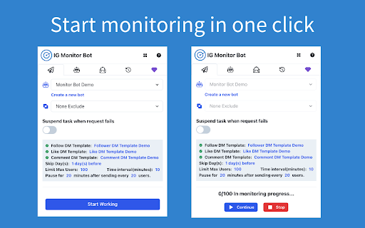 IG Monitor Bot - Automate Send Bulk Message