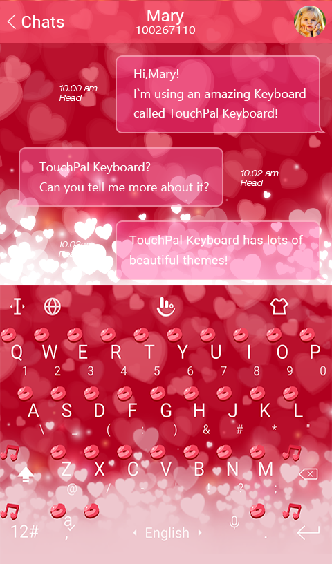 Love Music Free Keyboard Theme Screen 2