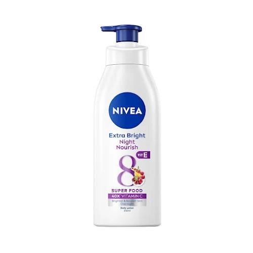 Sữa Dưỡng Thể NIVEA Sáng Da Ban Đêm từ 8 Super Foods (350 ml)