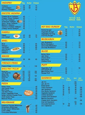 Jay Bhavani Vadapav menu 