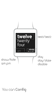 Text watchface giống như một viên sỏi Ảnh chụp màn hình