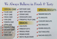 Banglore Iyangar Bakery And Cake Shop menu 1