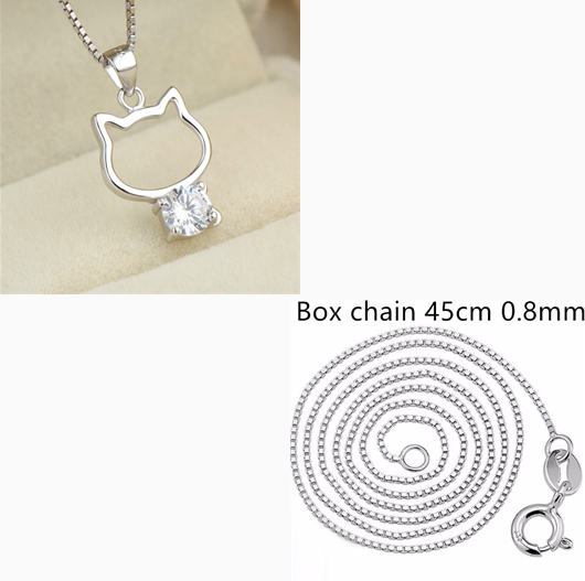 Li silver inlaid Zircon Pendant Necklace Sterling Silver Pendant S925 Korean female wholesale manufacturers
