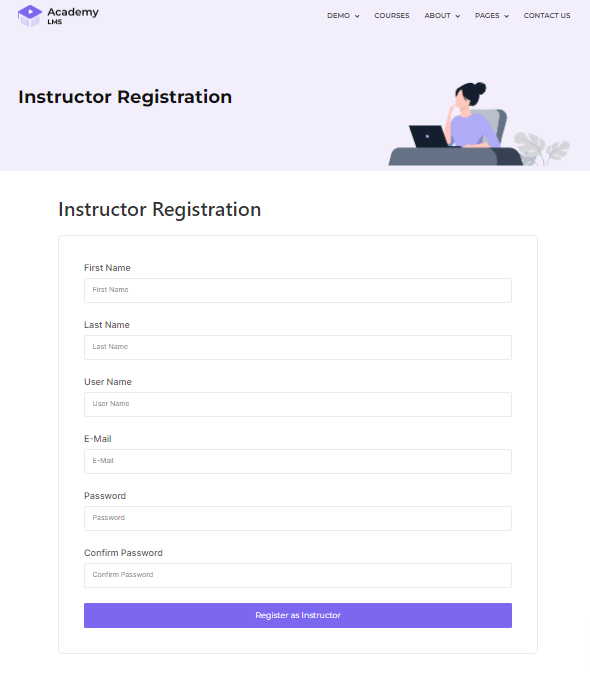 instruction registration page 