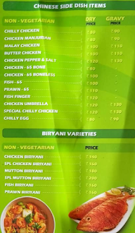 The Biryani menu 3