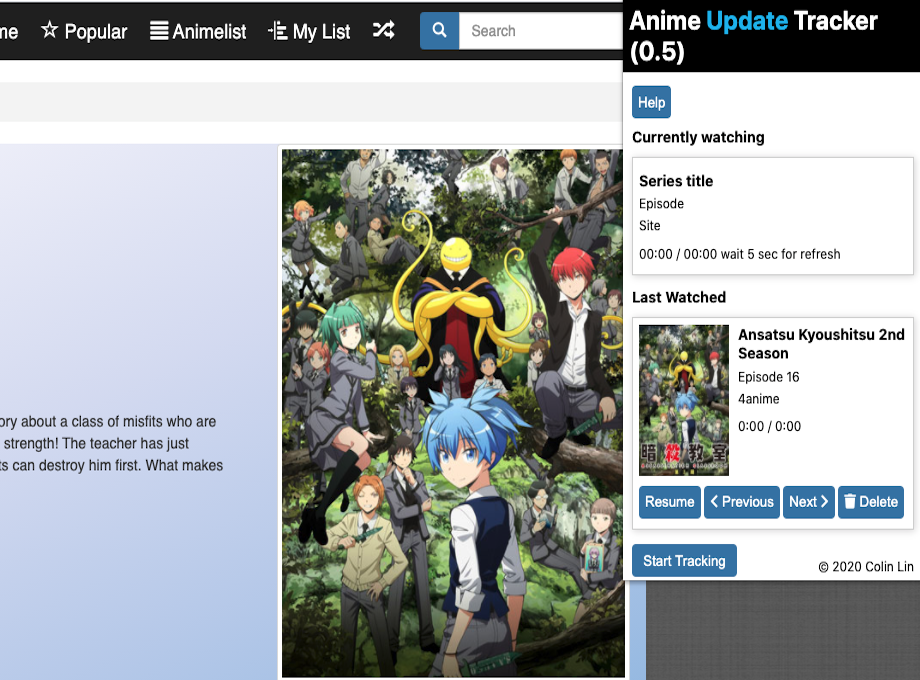 Anime Update Tracker Preview image 1