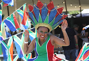 Zinhle Nzungane as Miss SA during the Cape Town Carnival. 