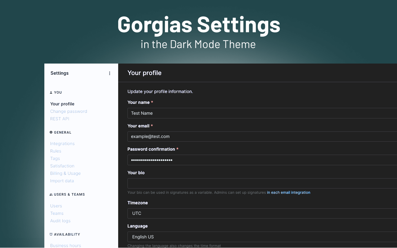 Dark mode for Gorgias Preview image 5