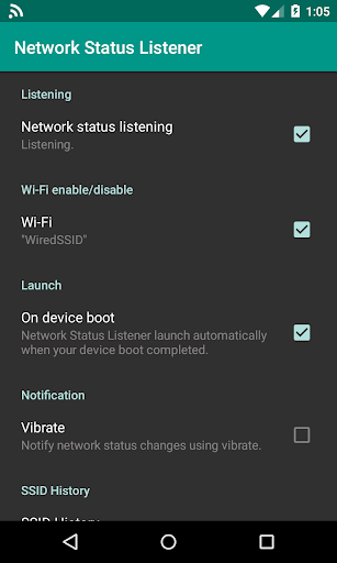 Network Status Listener