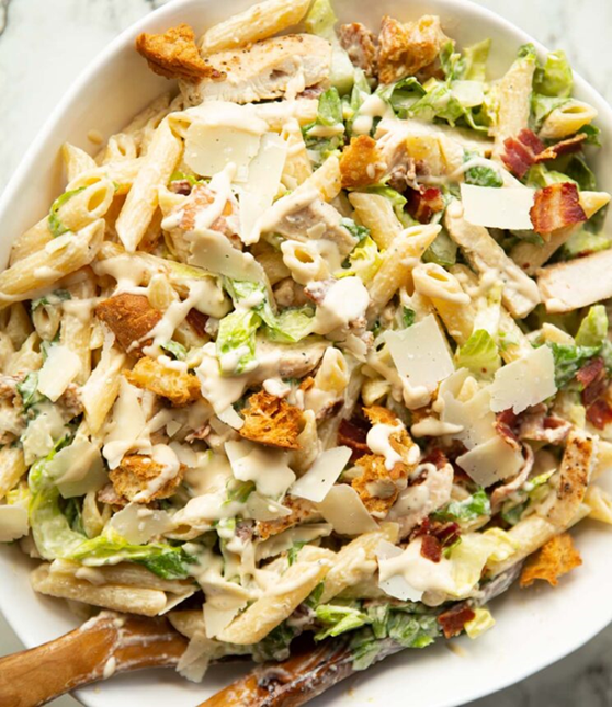 Easy and Hearty Chicken Caesar Pasta Salad Recipe