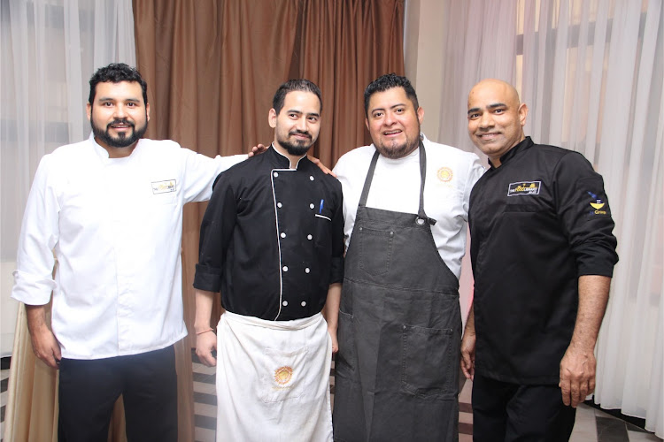 Chefs Kinyo Rodas, Monu Mehar, Raul Martinez and Jwaladutt Balodi