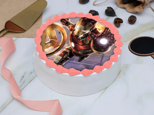 Avengers Iron Man Photo Cake