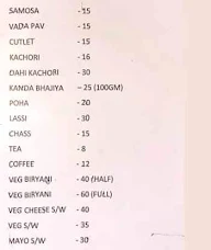 Krishna Chaya menu 1