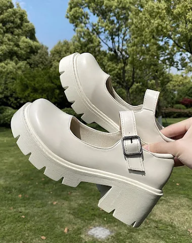 Scarpe donna con plateau bianche, p - 3