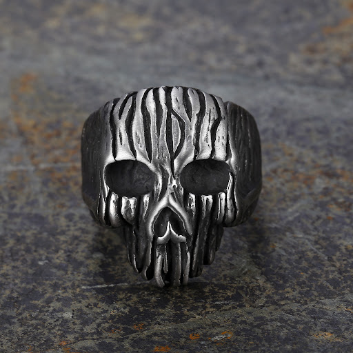 Title 2, Personality Skull Men and Women Punk Ring, Goth...