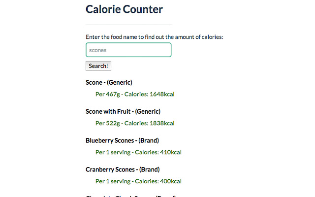 Calorie Counter